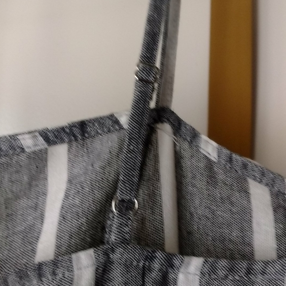 Cotton Gray white Stripes Pant jumpsuit - Picture 11 of 15